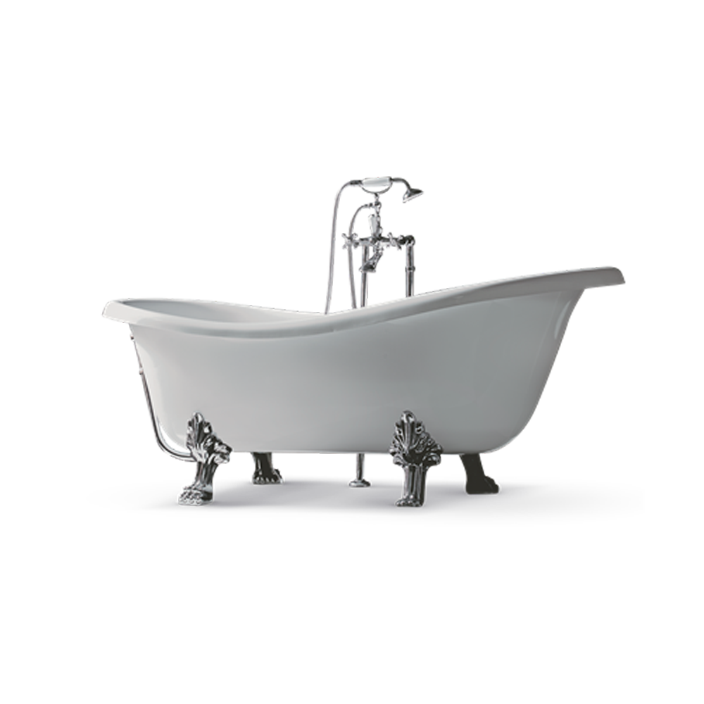 Vasca da bagno epoca solo guscio realizzata in metracrilato 170x80xH72/61