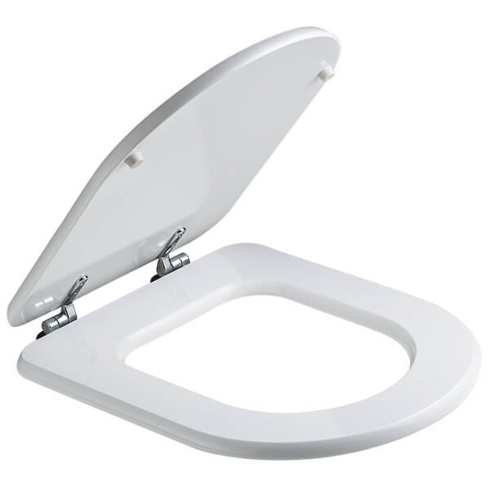 Sedile wc in mdf laccato bianco con chiusura normale