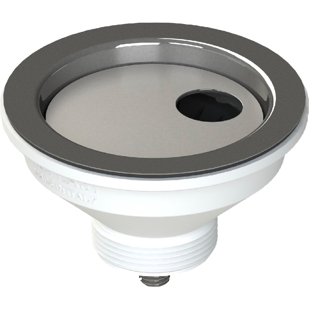Piletta per lavello cucina in acciaio inox con foro