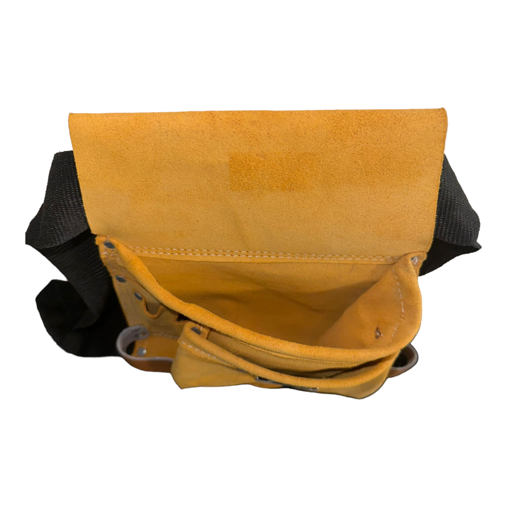 Borsa porta utensili da carpentiere in pelle con portamartello Brixo