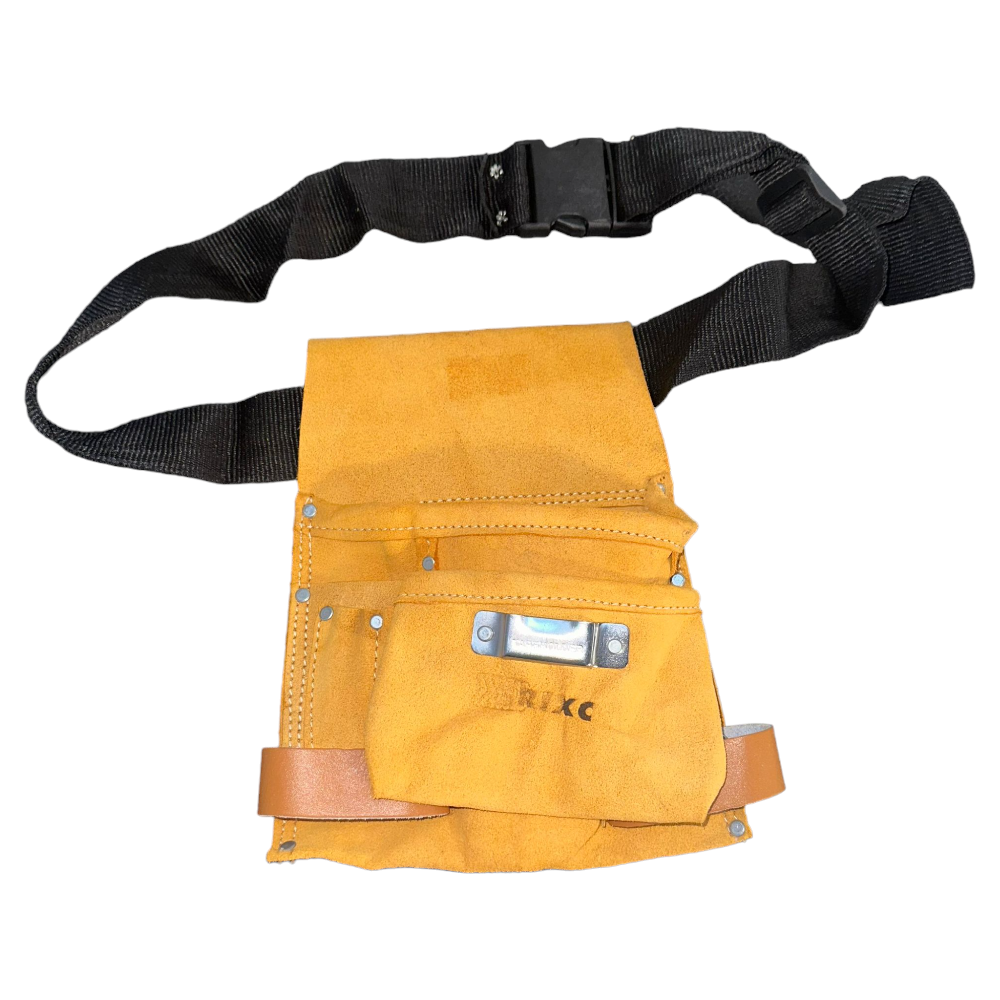 Borsa porta utensili da carpentiere in pelle con portamartello Brixo