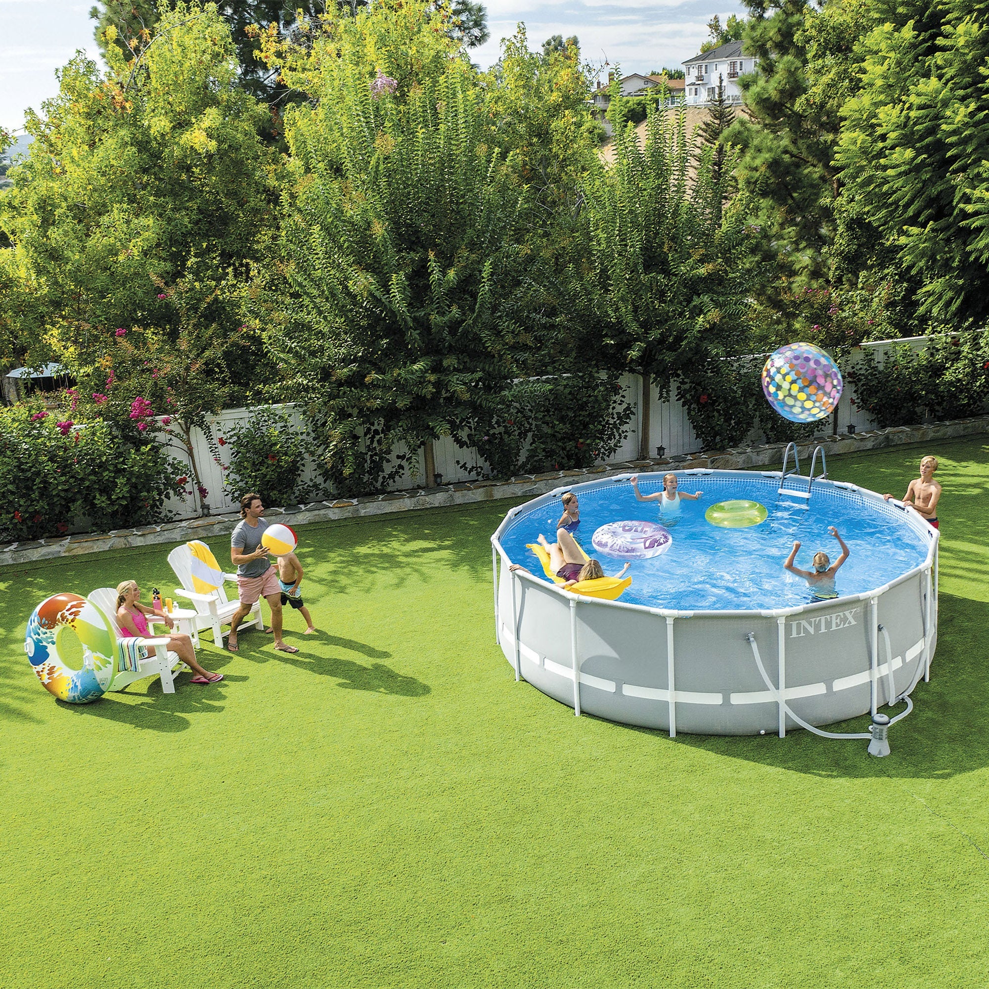Piscina rotonda con struttura Ø457xH122 cm Prism Frame INTEX26726