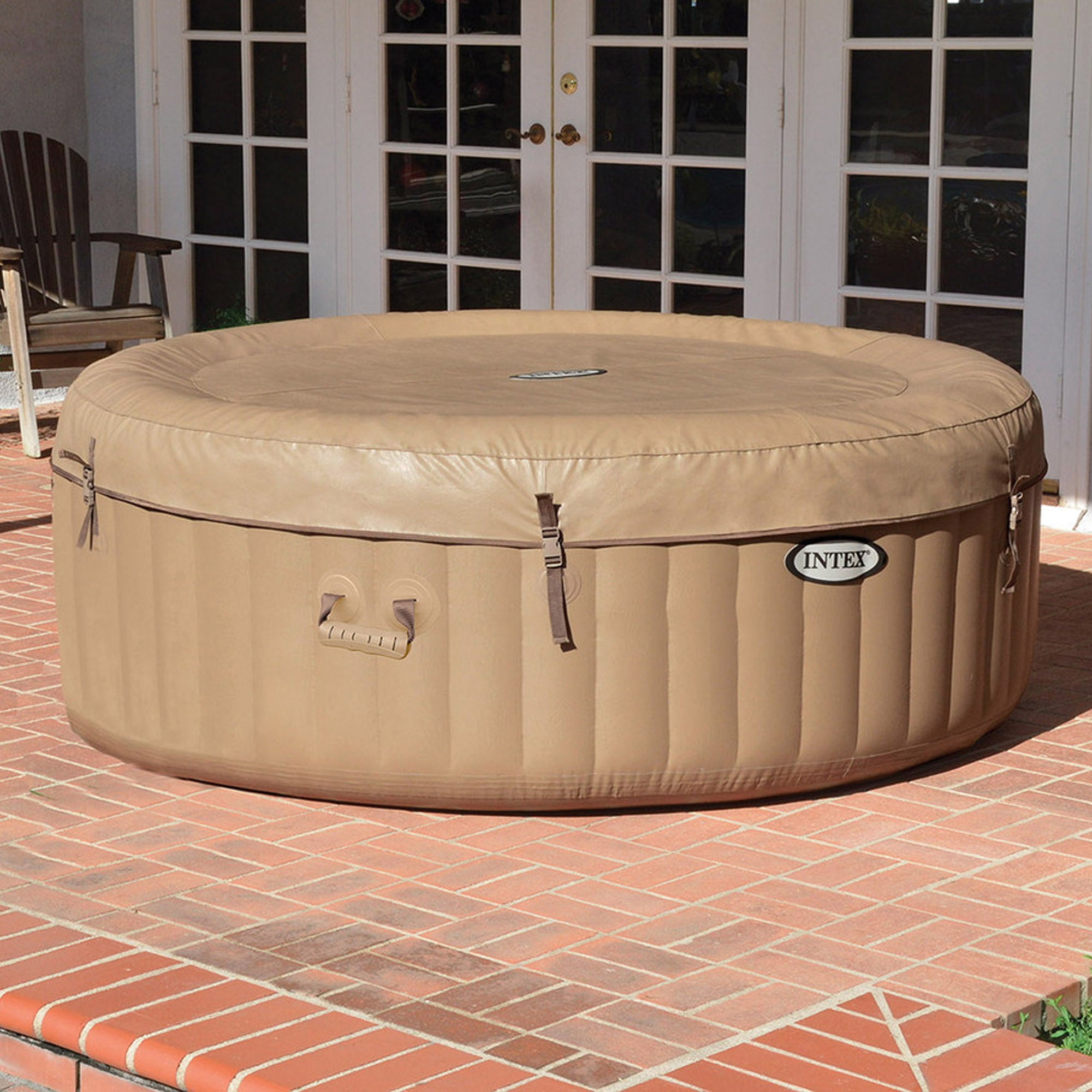 Piscina SPA idromassaggio beige 4 posti Ø196xH71 cm "Pure Spa Bubble Massage" INTEX28426