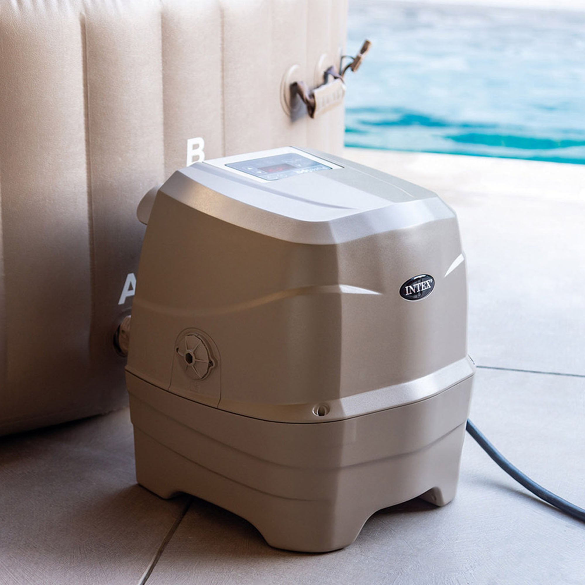 Piscina SPA idromassaggio beige 4 posti Ø196xH71 cm "Pure Spa Bubble Massage" INTEX28426
