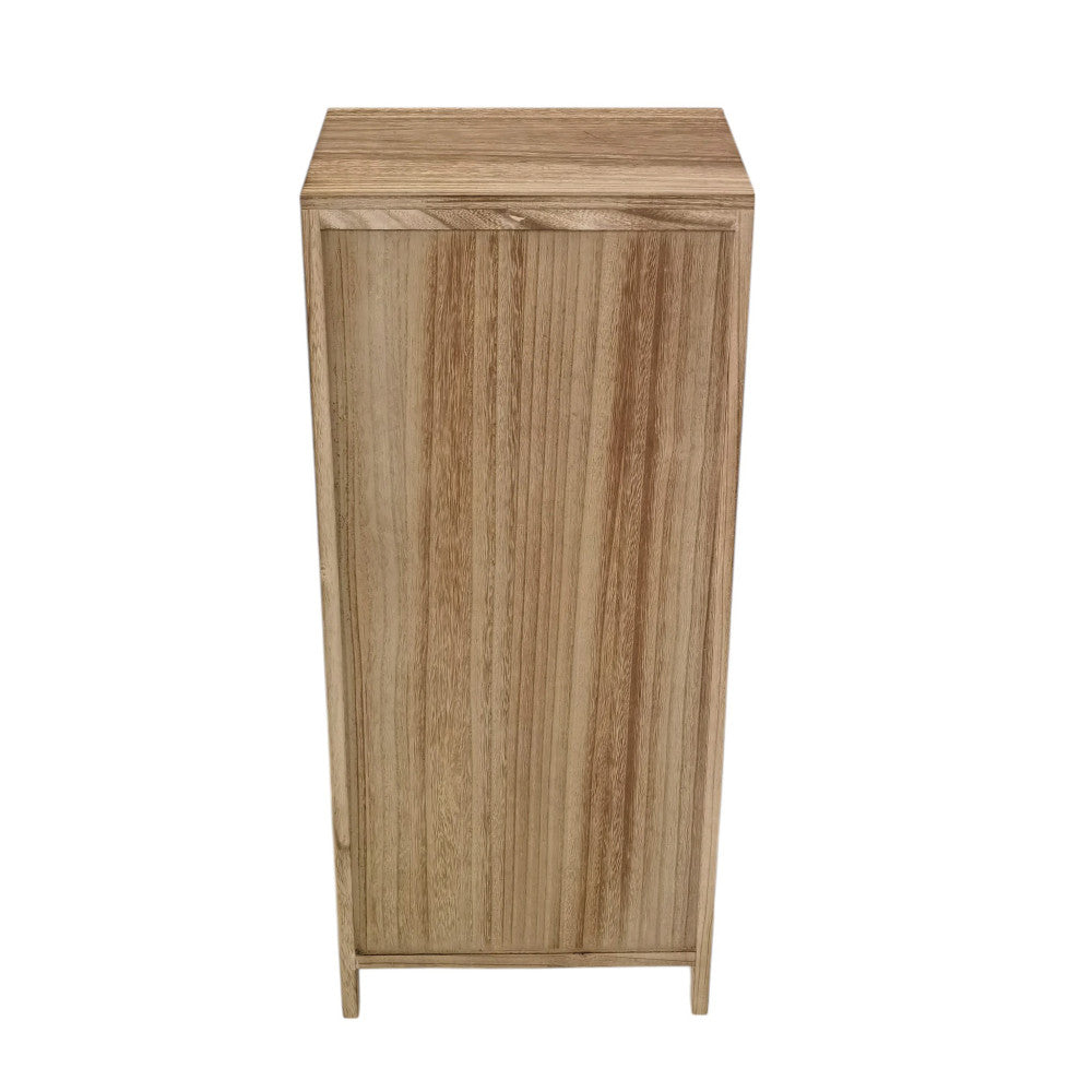 Mobiletto in legno con due cassetti e un'anta per soggiorno e camera