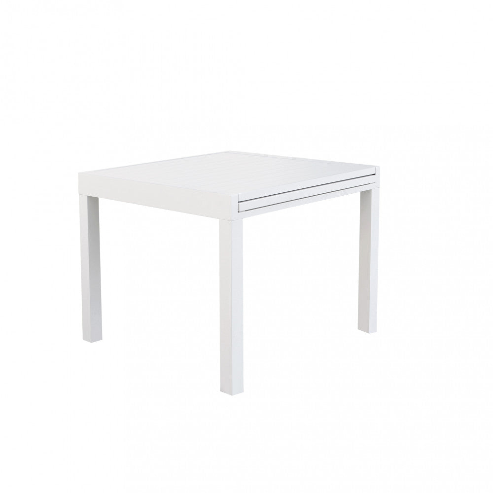 Tavolo quadrato allungabile in alluminio 75/150x75xH77 cm Hacar