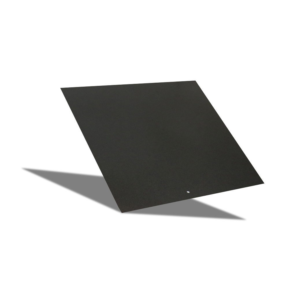 Pedana in acciaio salva pavimento quadrata per stufa a legna ed a pellet cm 69x69