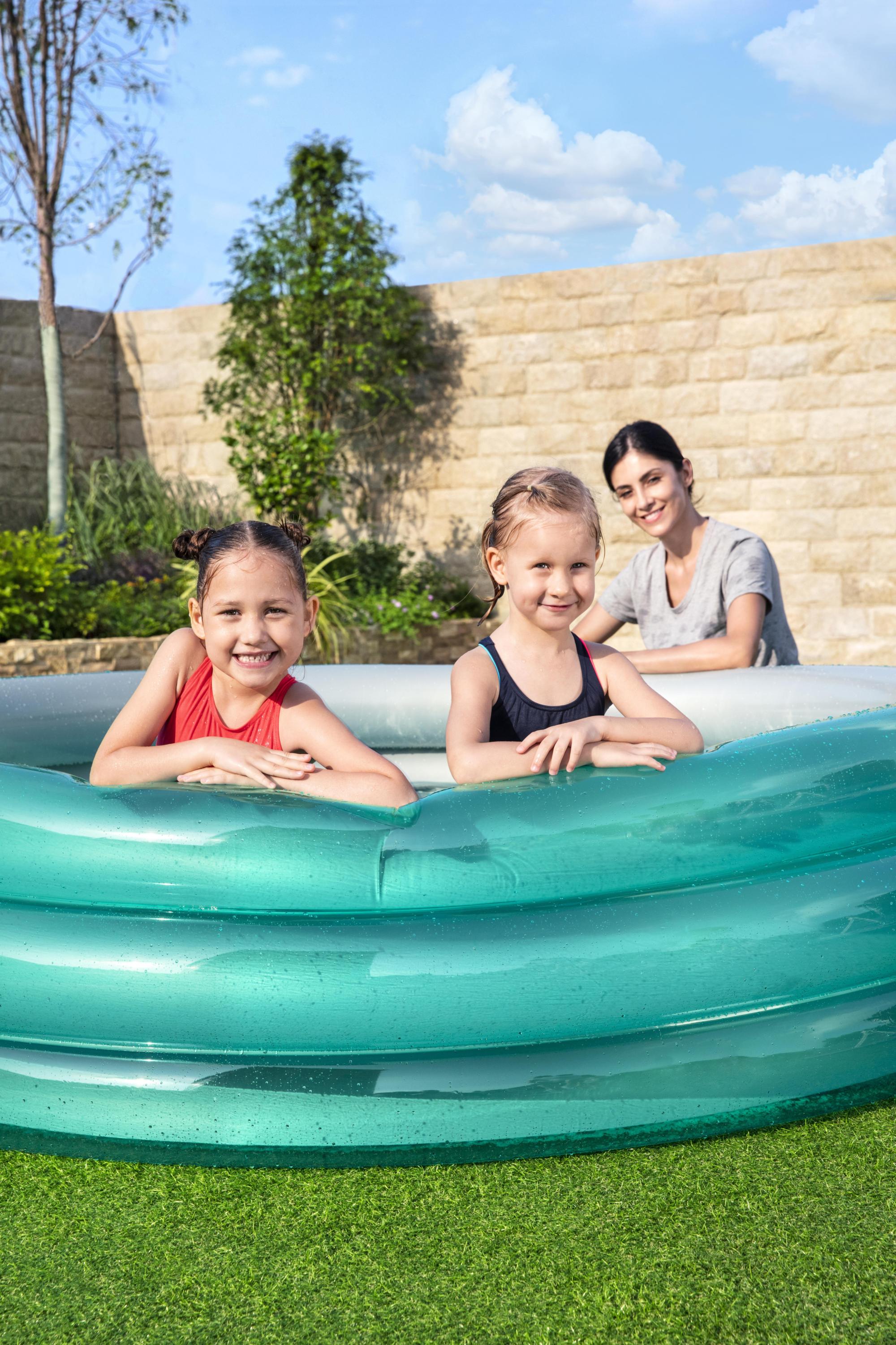 Piscina gonfiabile tonda 3 anelli grande metallica BestWay 51043