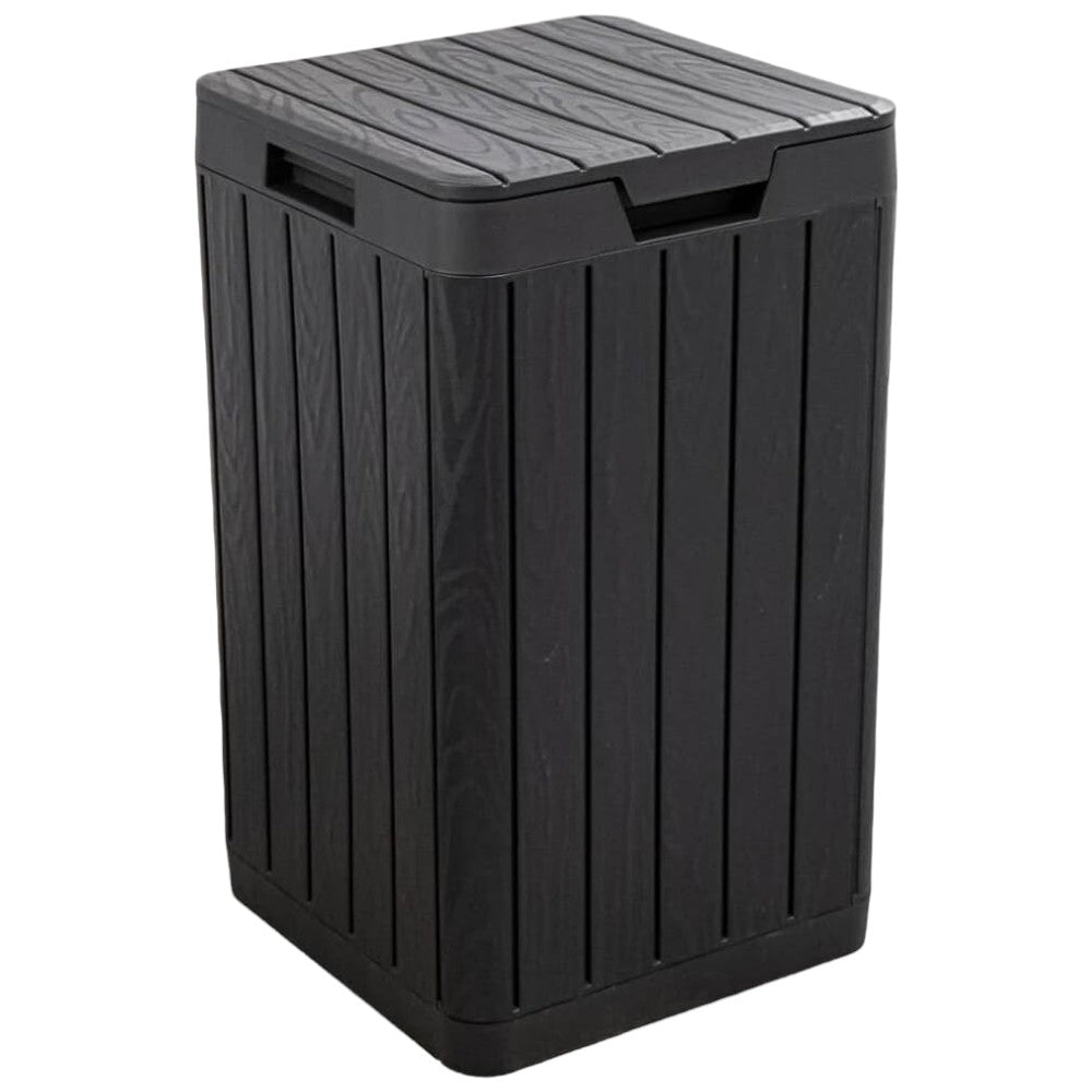 Pattumiera da giardino in resina 80 Lt. con porta sacco e chiusura a scatto Rio Garden antracite TOOMAX