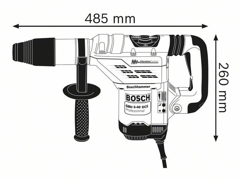 Trapano Martello Perforatore 1.150W con attacco SDSmax BOSCH Professional GBH5-40DCE