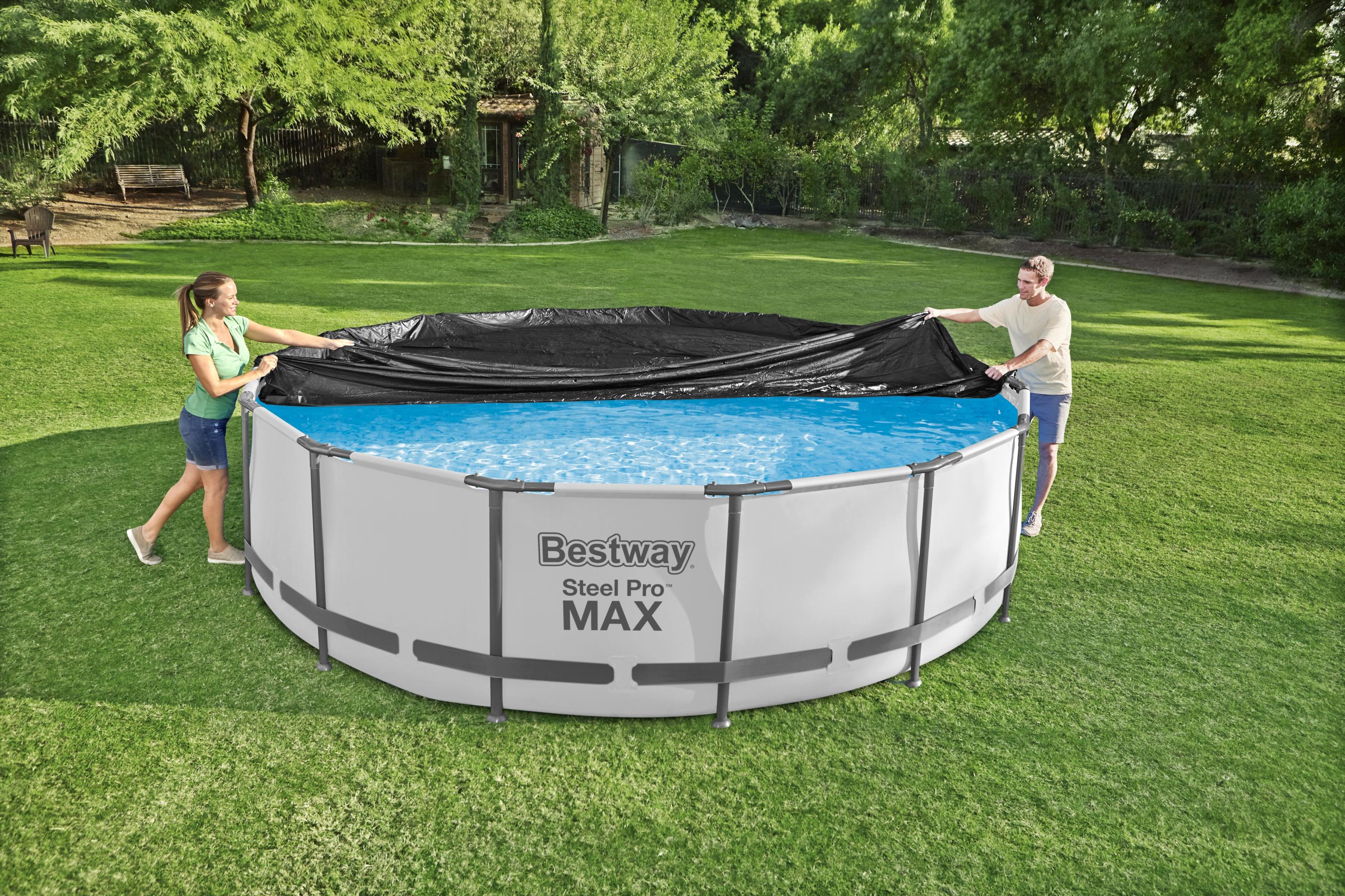 Telo copertura per piscina tonda diametro 366 cm con Struttura Bestway 58037