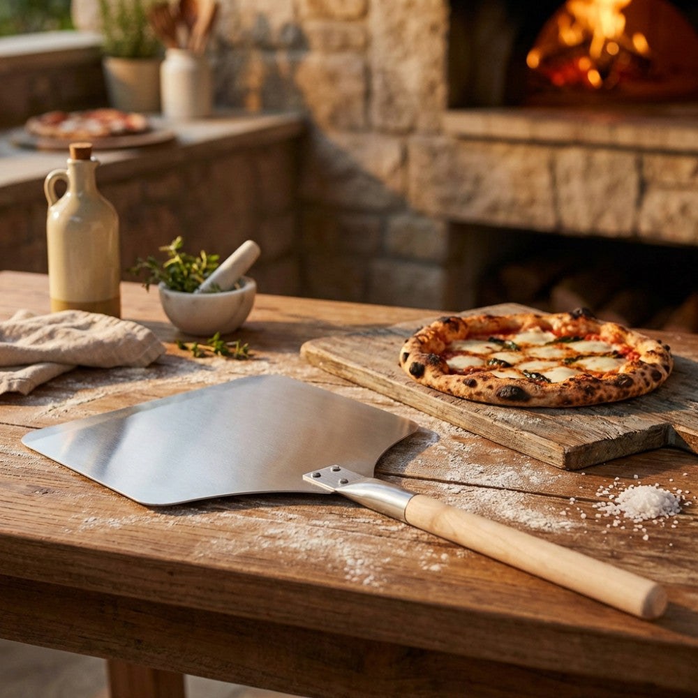 Pala per pizza Italy in metallo rettangolare