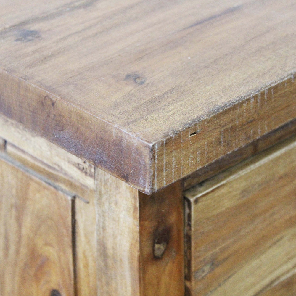 Mobiletto comodino in legno riciclato 43x33xH70 cm fisso