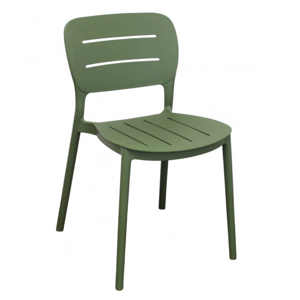 Sedia senza braccioli in polipropilene impilabile 52.5x44xH79 cm Giselle