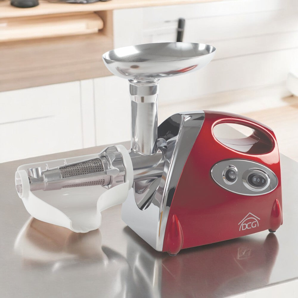 Tritacarne e passapomodoro elettrico per cucina con lame in acciaio multifunzione
