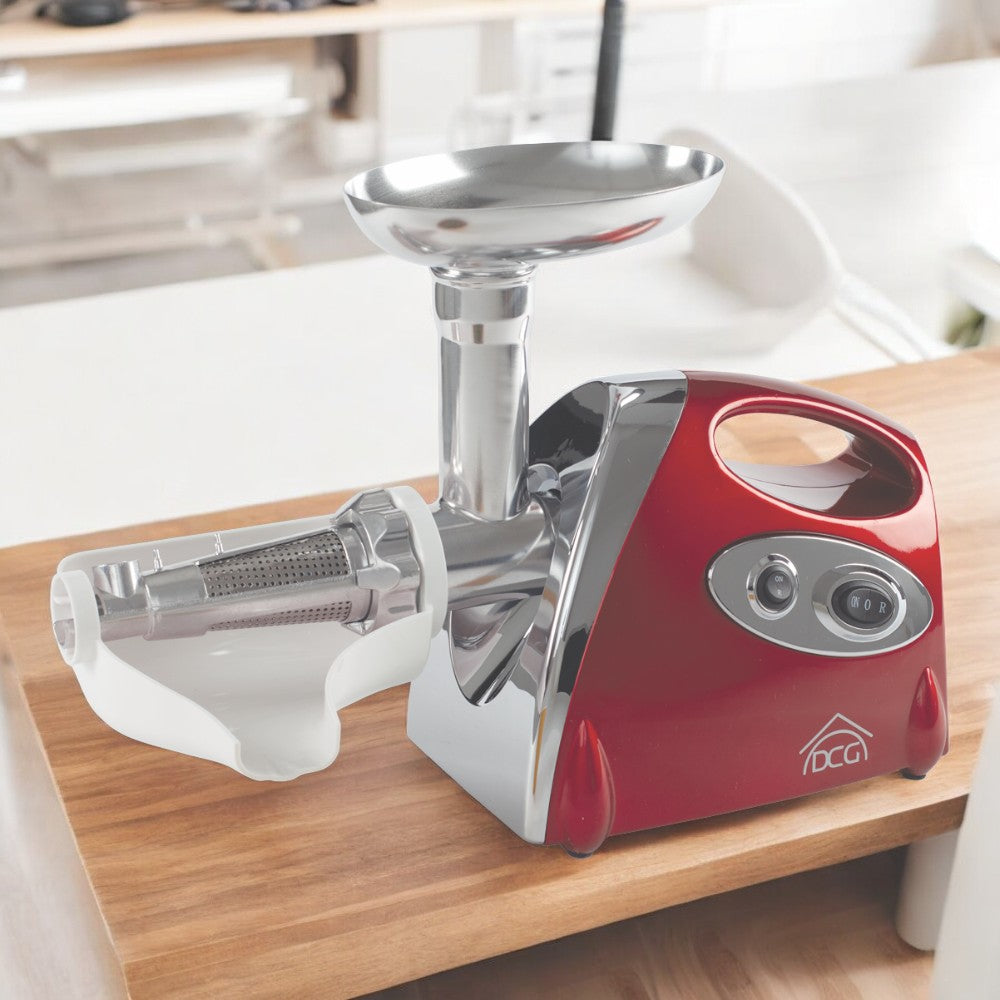 Tritacarne e passapomodoro elettrico per cucina con lame in acciaio multifunzione