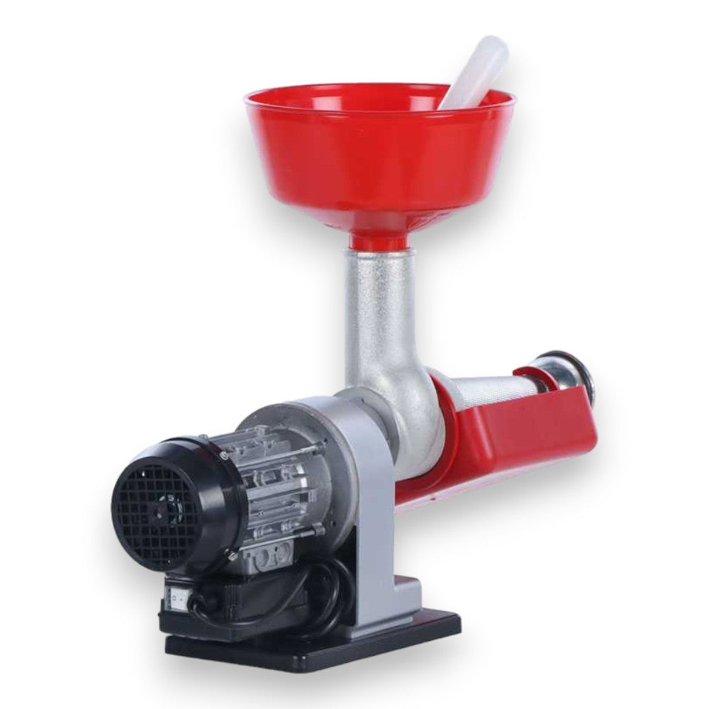 Passapomodoro Elettrico con cono e imbuto in acciaio inox per cucina