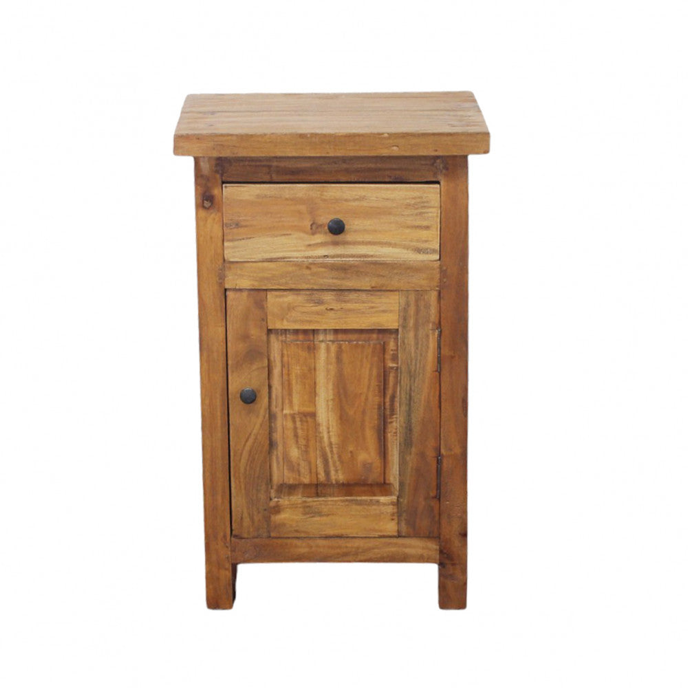 Mobiletto comodino in legno riciclato 43x33xH70 cm fisso