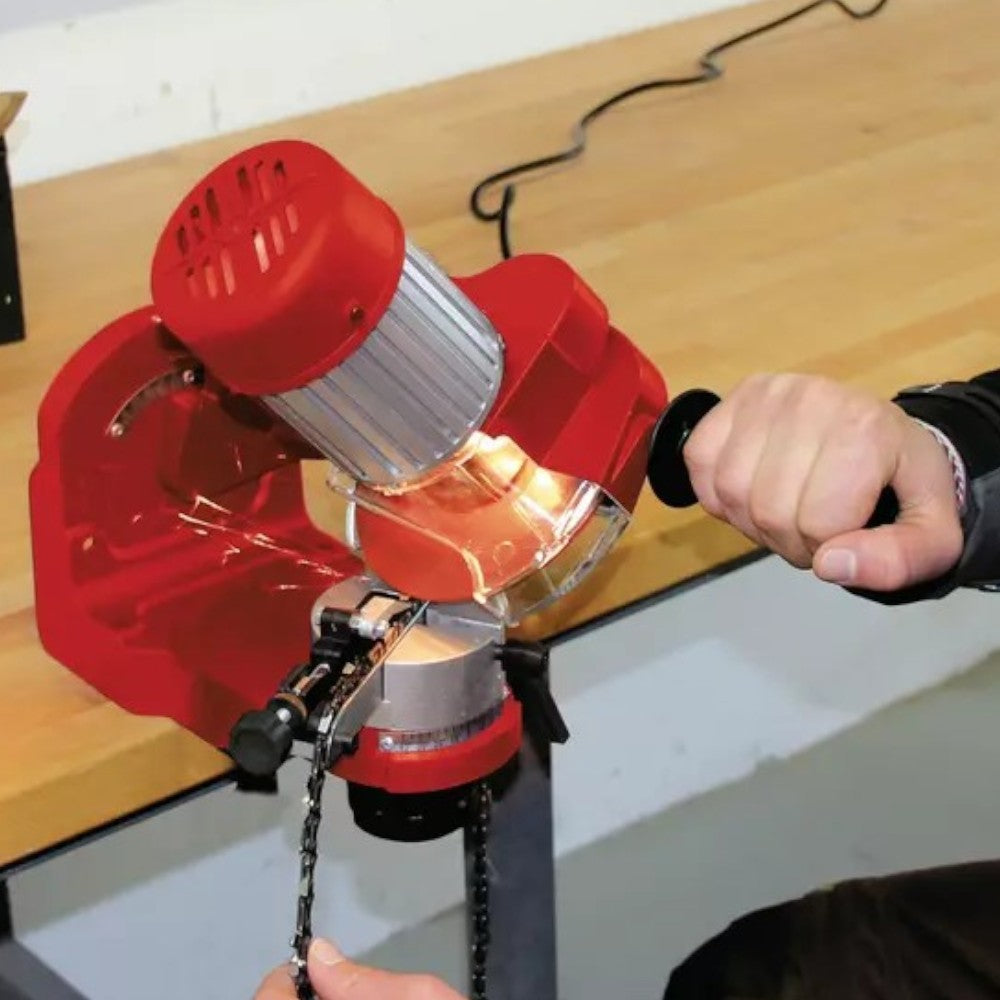 Affila catena con regolazione dell'angolo tagliente e dispositivo di tensione della catena 235W GC-CS 235 E