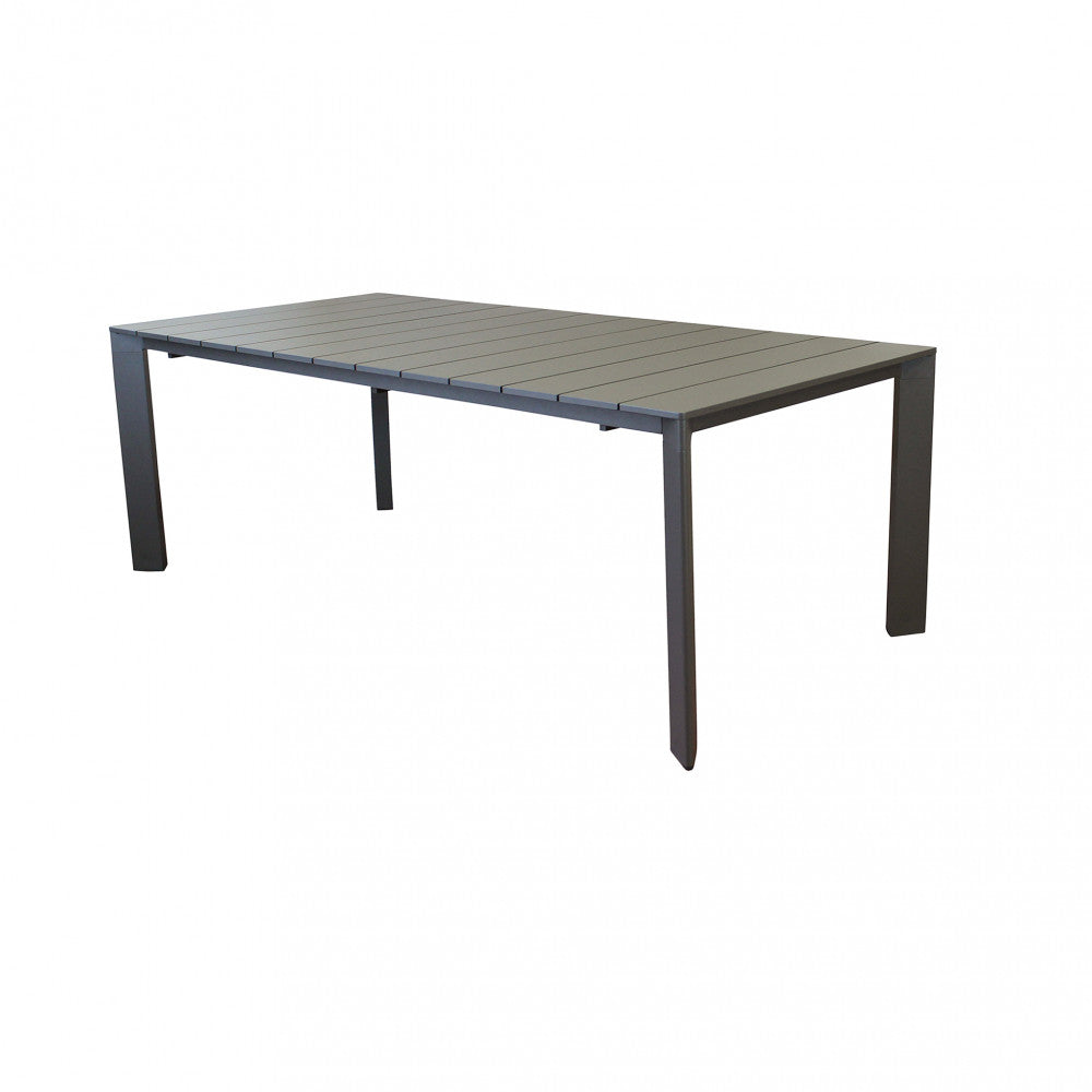 Tavolo allungabile estensibile con struttura in alluminio taupe 165/215x85xH75,5 cm Saceos