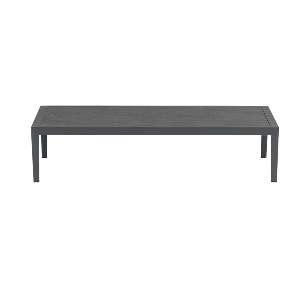 Salotto da giardino struttura in alluminio antracite con cuscini set 3 pezzi