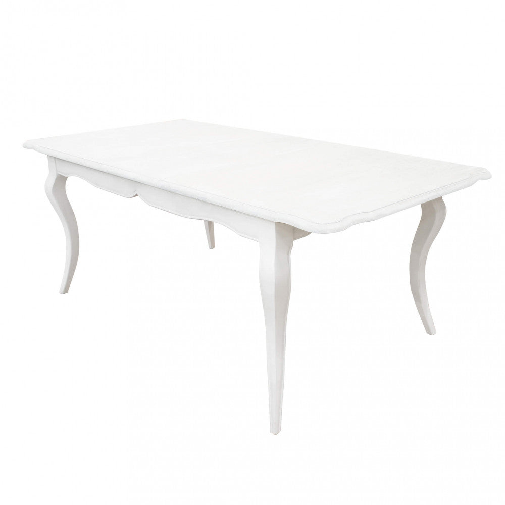 Tavolo allungabile da interno 160/200x100 cm con struttura in legno bianco Jessy