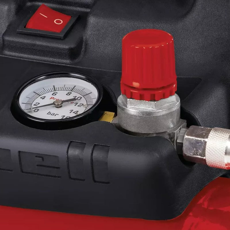 Compressore 1100W con valvola di sicurezza e tappo di scarico 8 bar capienza 6 lt