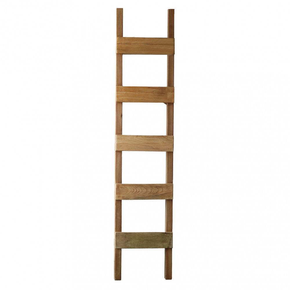 Fioriera verticale scala in legno riciclato 35x10xH170 cm fisso arredo giardino