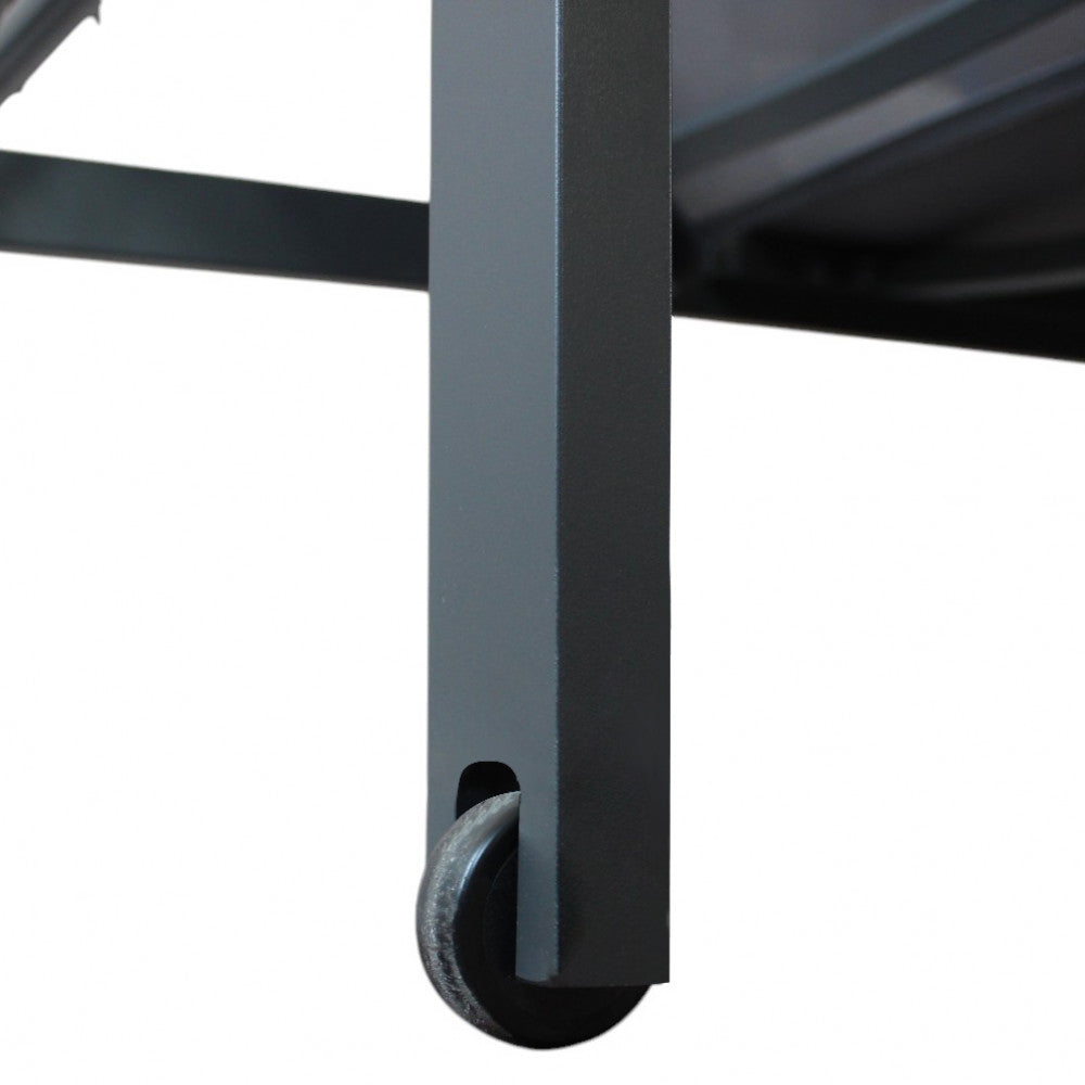 Lettino impilabile da giardino resistente con struttura in alluminio design ergonomico