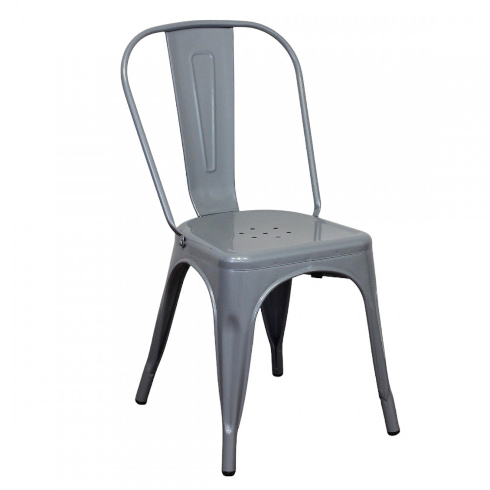 Sedia da interno in metallo resistente 35x45xH85 cm con design ergonomico Lola