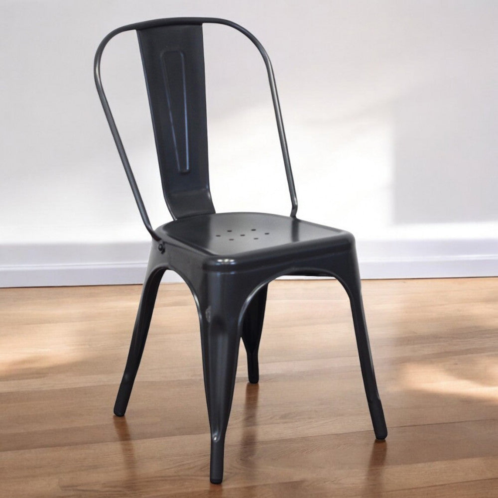 Sedia da interno in metallo resistente 35x45xH85 cm con design ergonomico Lola