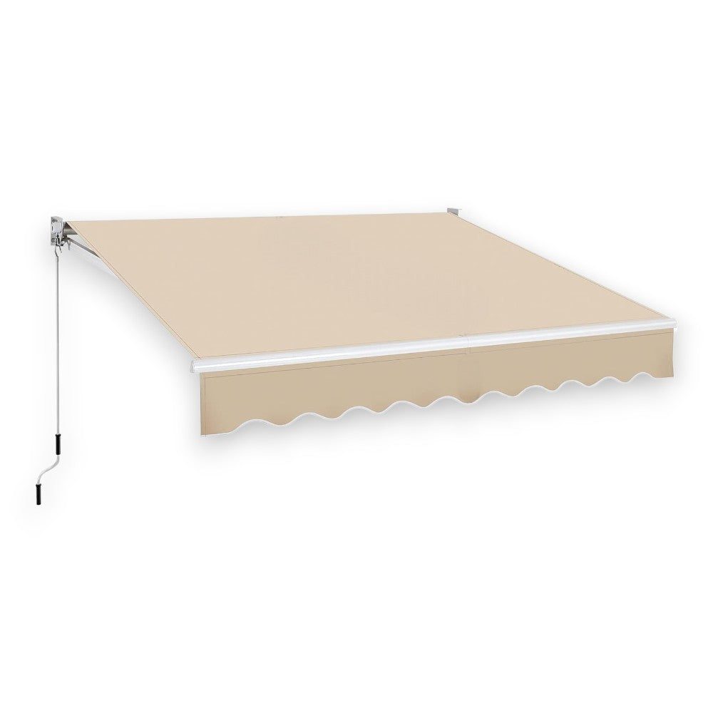 Tenda da sole per balcone beige con struttura in alluminio con kit per il montaggio Sonny