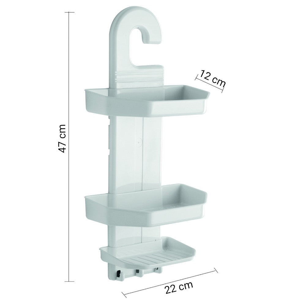 Mensola doccia 22x12xH47 cm in resina per bagno