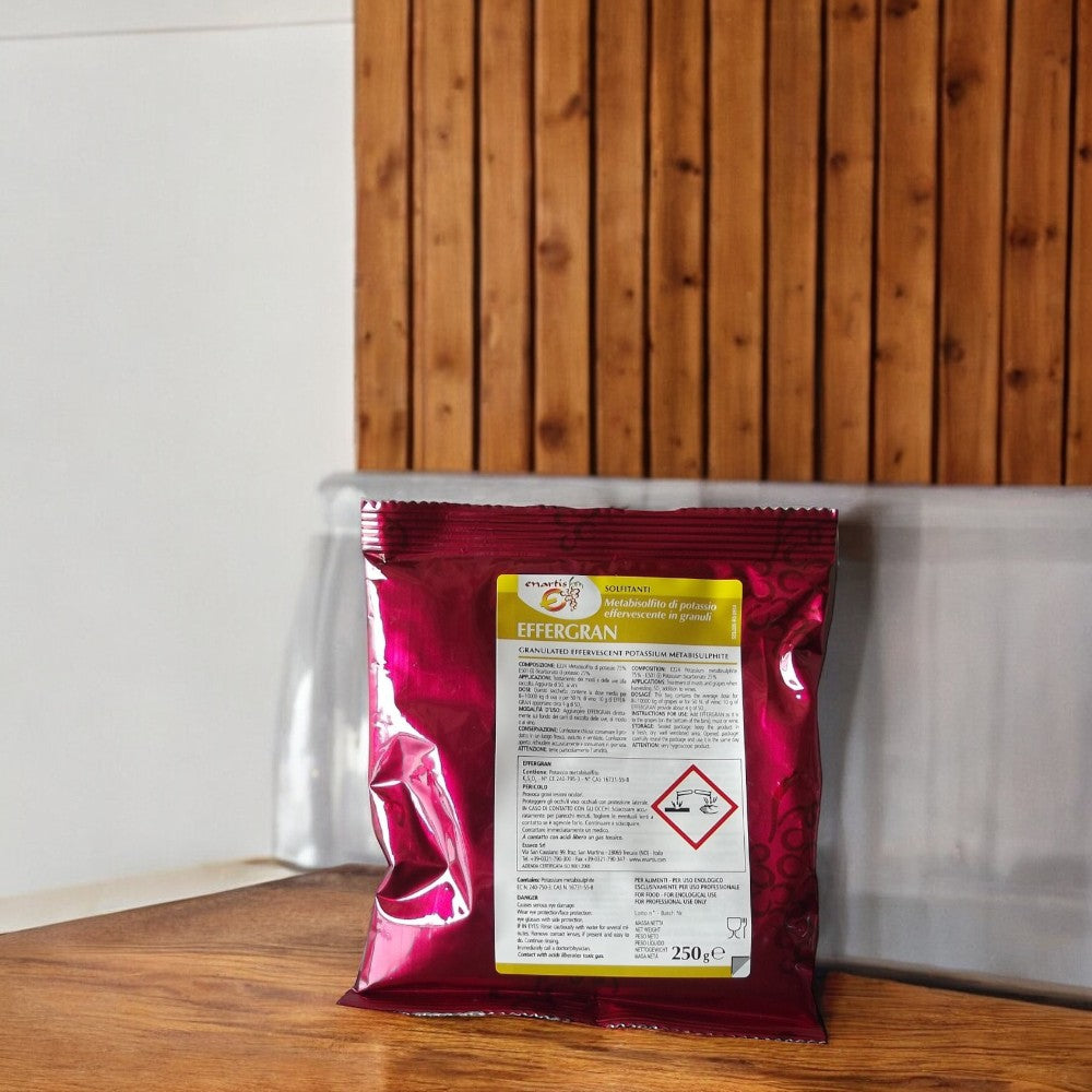Metabisolfito di potassio per mosti e vini 250 gr