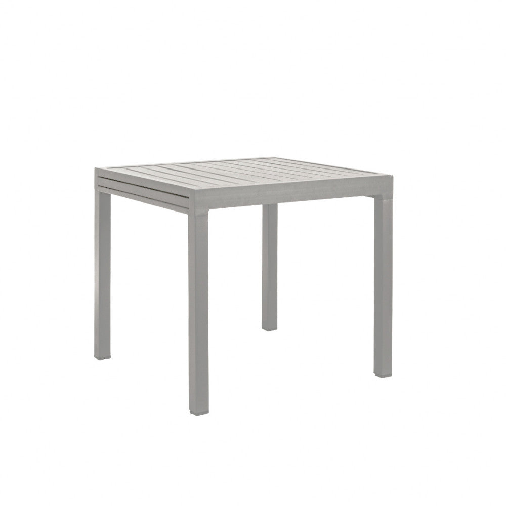Tavolo quadrato allungabile in alluminio 75/150x75xH77 cm Hacar