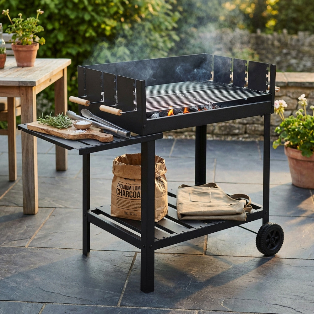Barbecue a carbone carbonella in metallo nero BlackForge