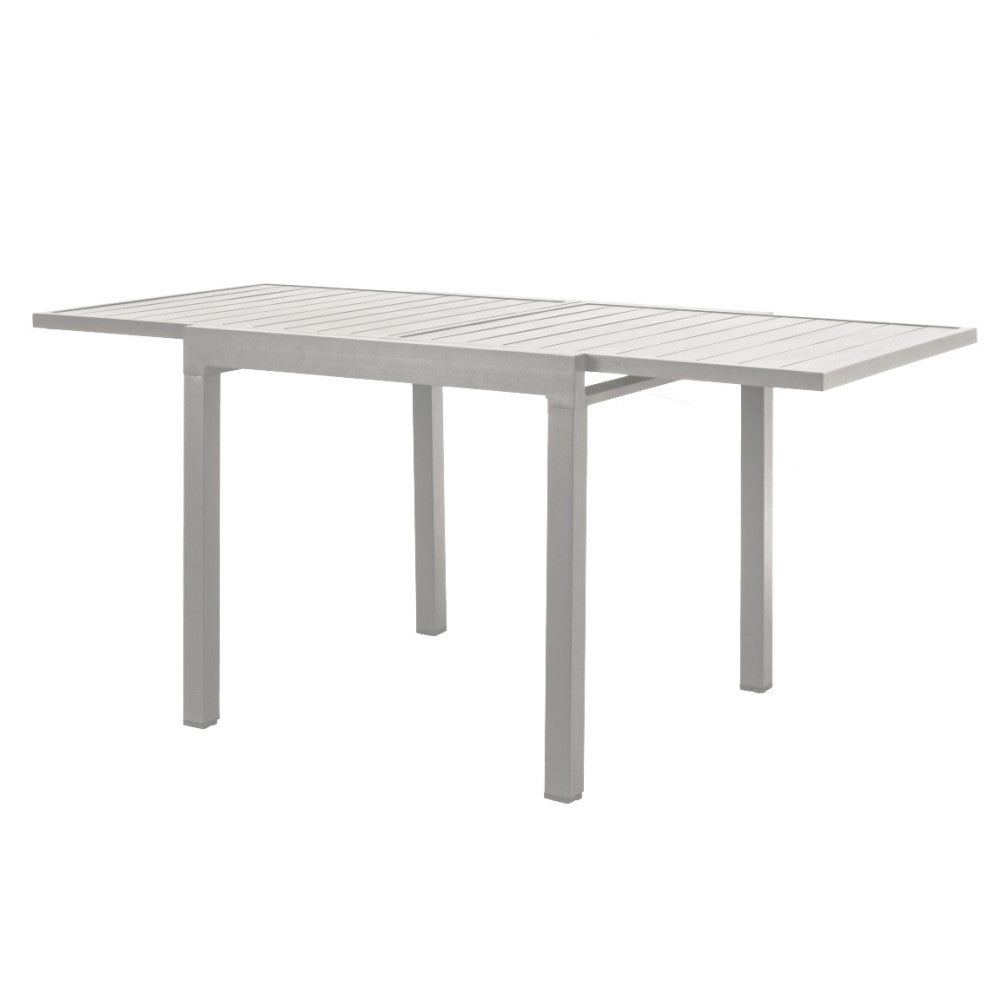 Tavolo quadrato allungabile in alluminio 75/150x75xH77 cm Hacar