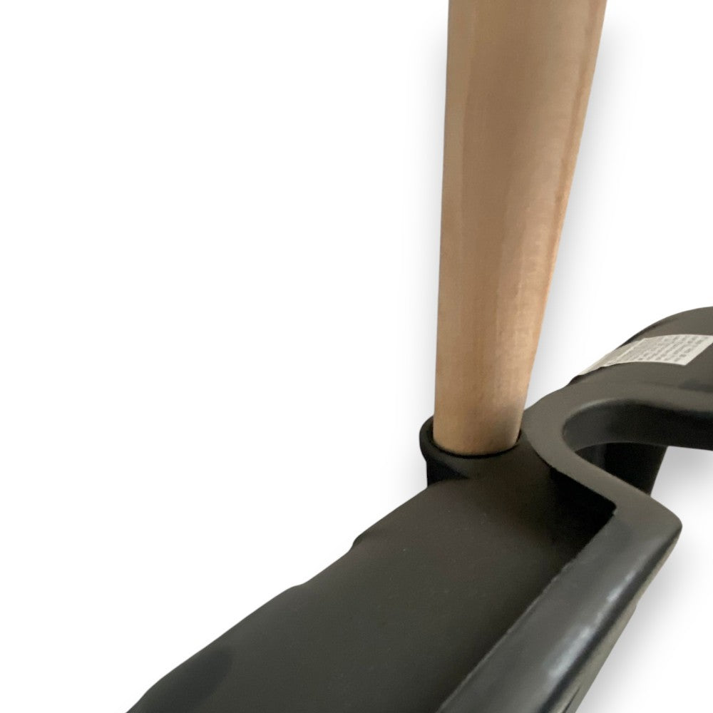 Pala in abs per neve e granaglie con manico in legno 123 cm robusta e leggera colore nero larghezza 41 cm
