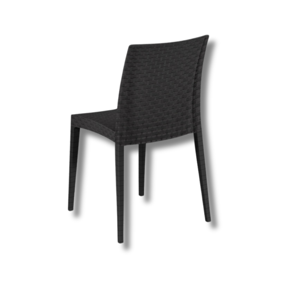 Sedia impilabile in resina effetto rattan linea elegance Madam