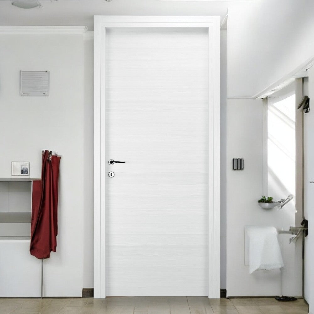Porta battente reversibile apertura destra sinistra in legno di abete bianca con rinforzi