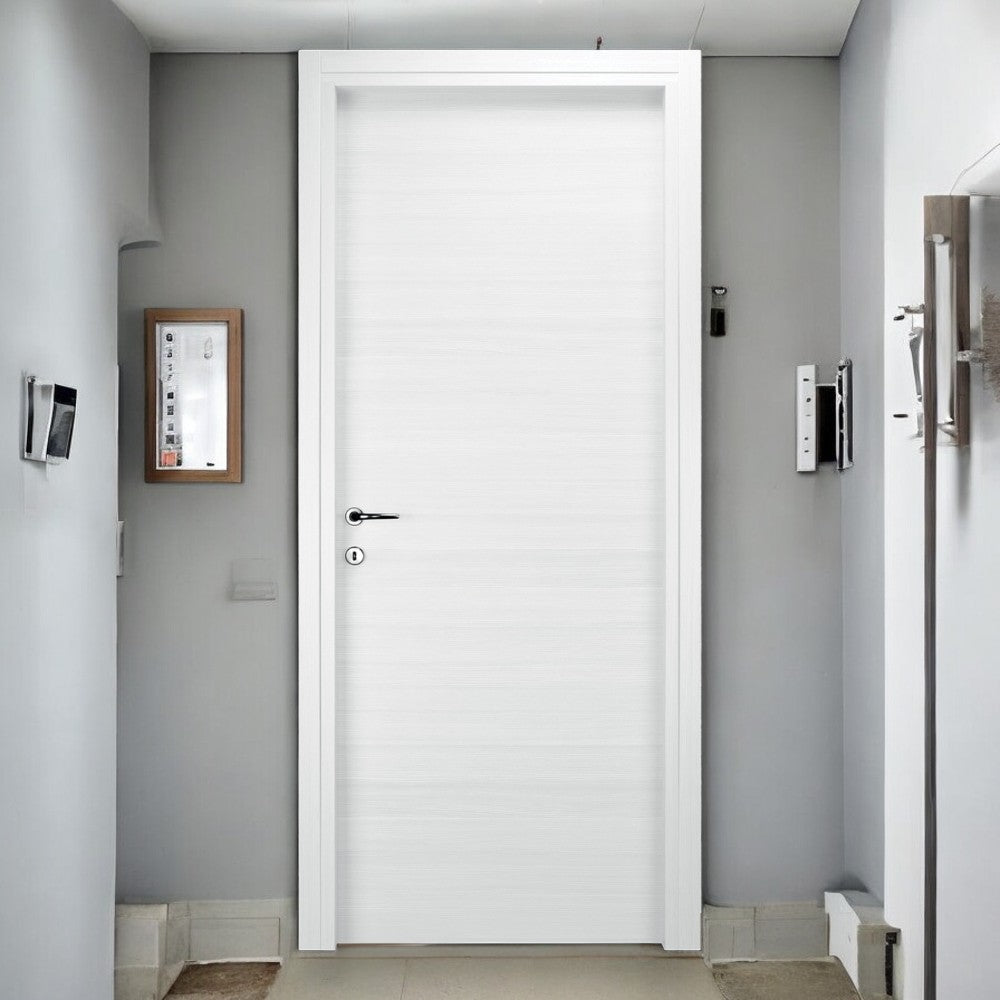 Porta battente reversibile apertura destra sinistra in legno di abete bianca con rinforzi