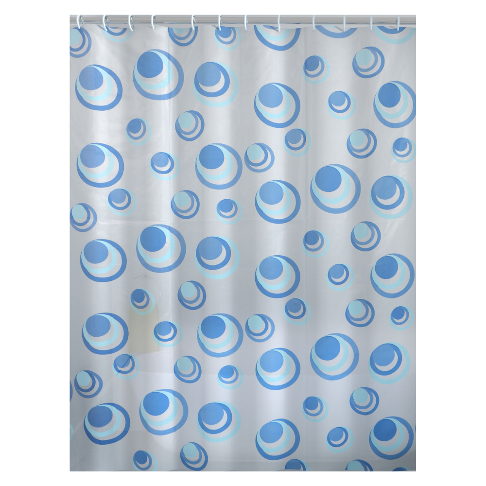 Tenda doccia bagno in peva 'orbita' azzurro