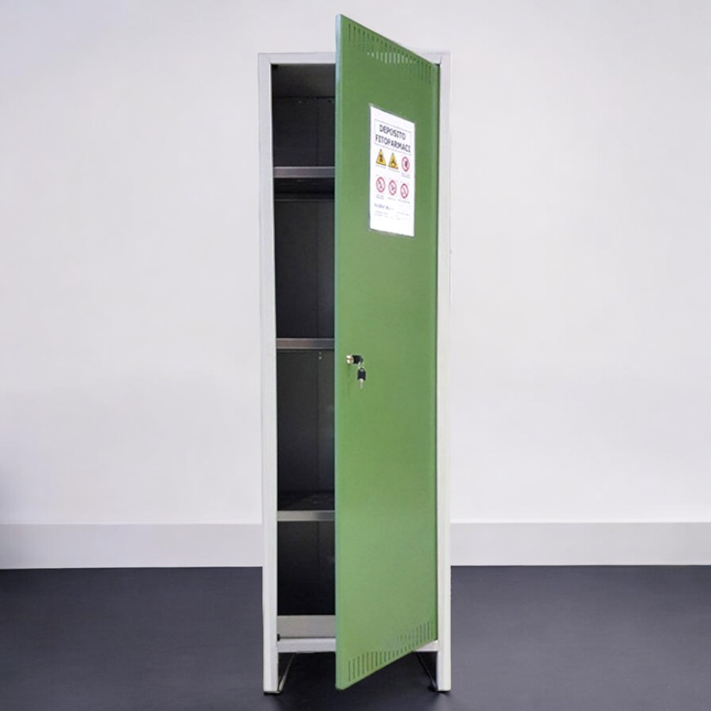 Armadio in metallo per deposito fitofarmaci alto 1 anta cm 179.5x50x40 L500