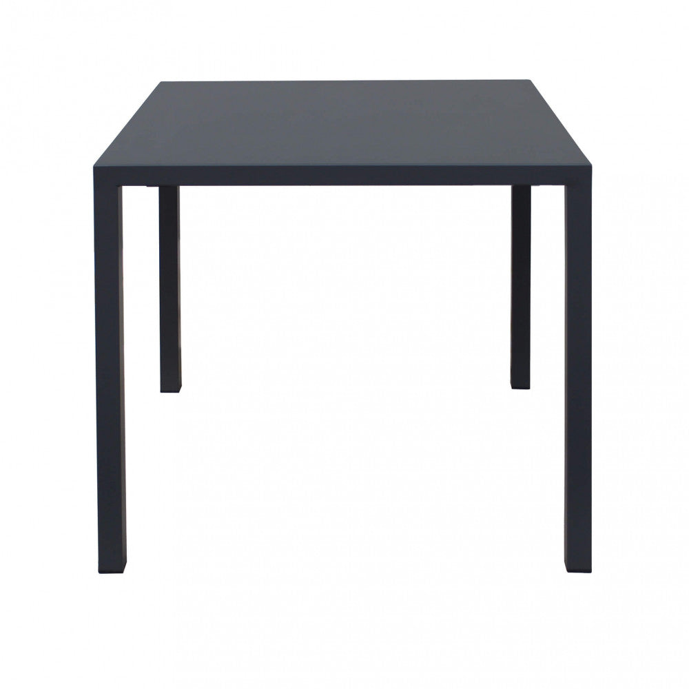 Tavolo quadrato autolivellante antracite in metallo 80x80xH75 cm