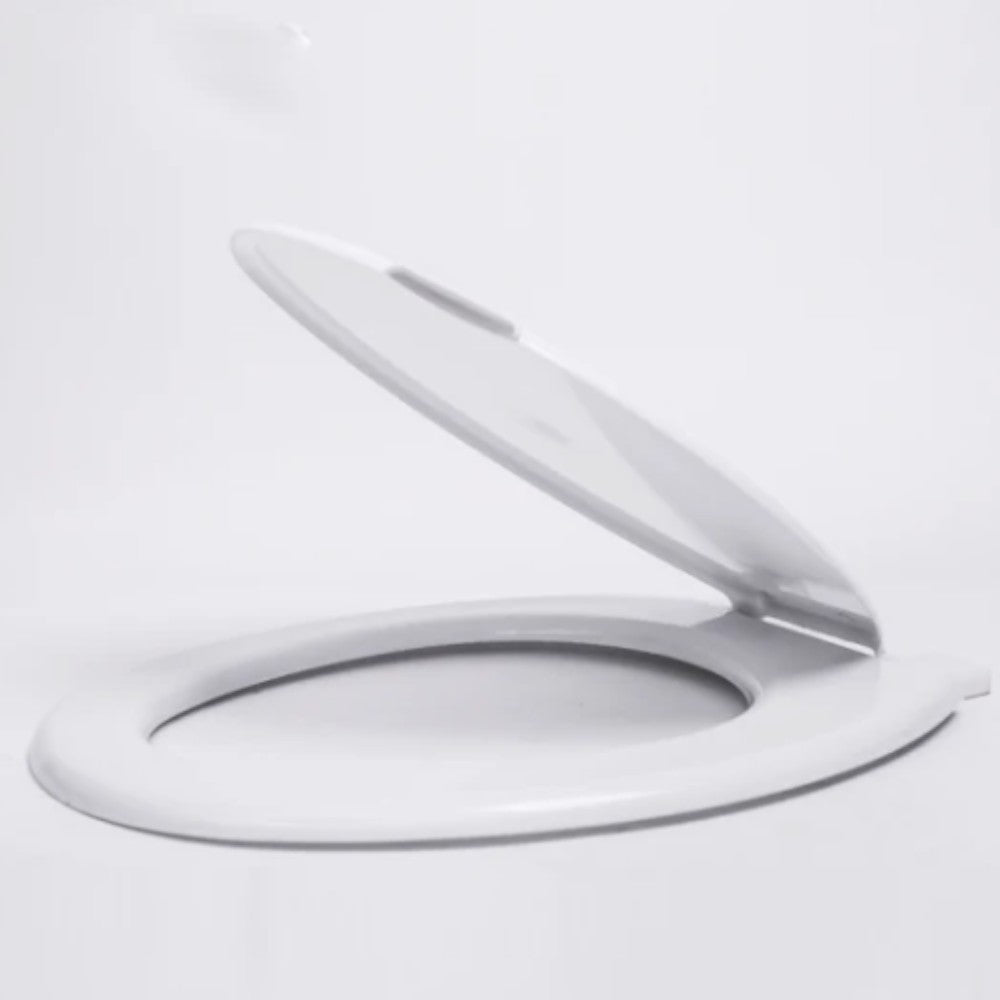 Sedile wc universale in resina con cerniera e viti di fissaggio per bagno