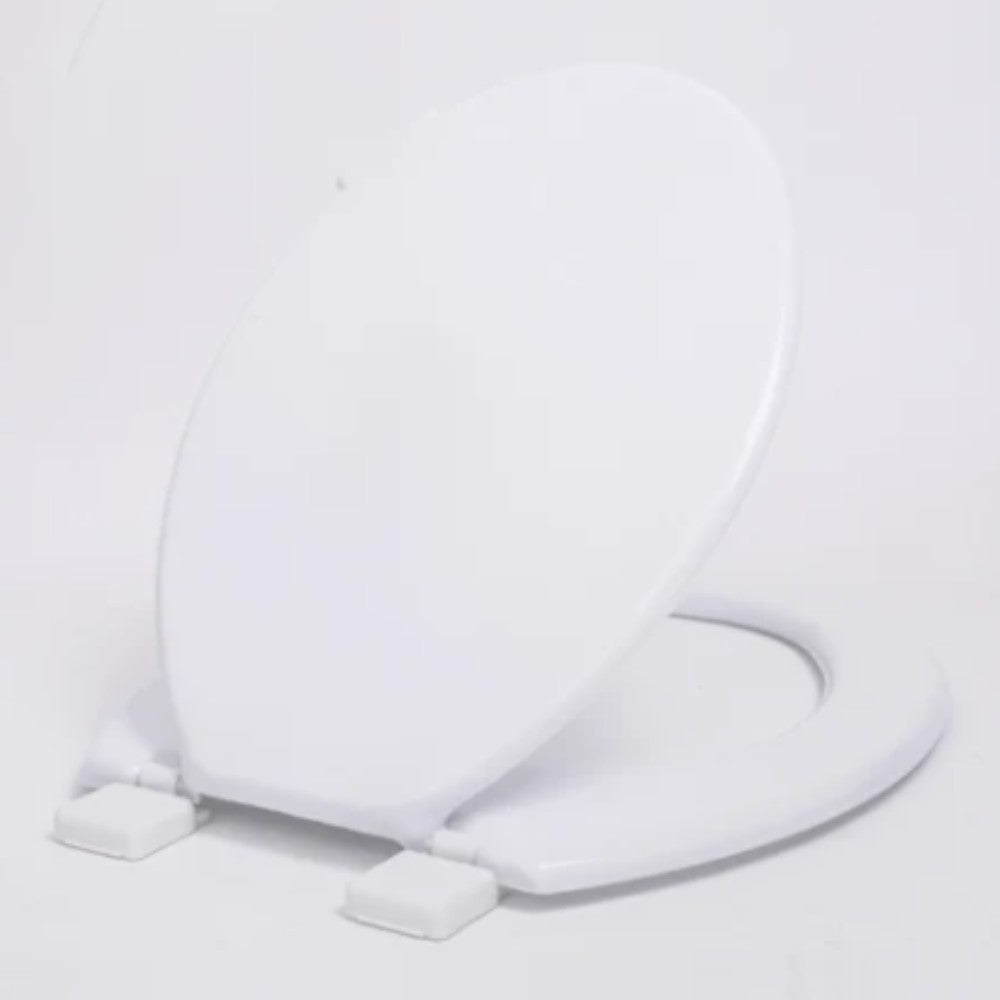 Sedile wc universale in resina con cerniera e viti di fissaggio per bagno