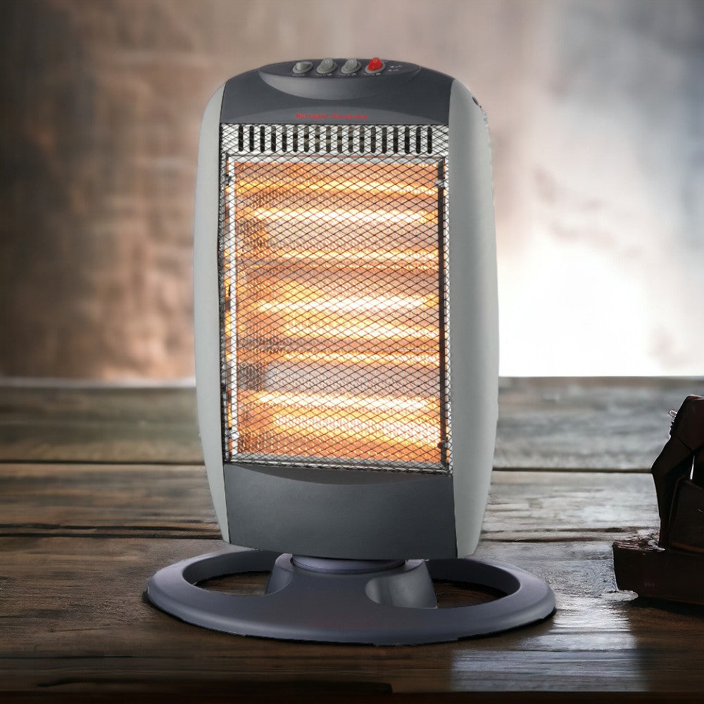 Stufa alogena riscaldamento elettrico con 3 livelli 400-800-1200 watt con oscillazione