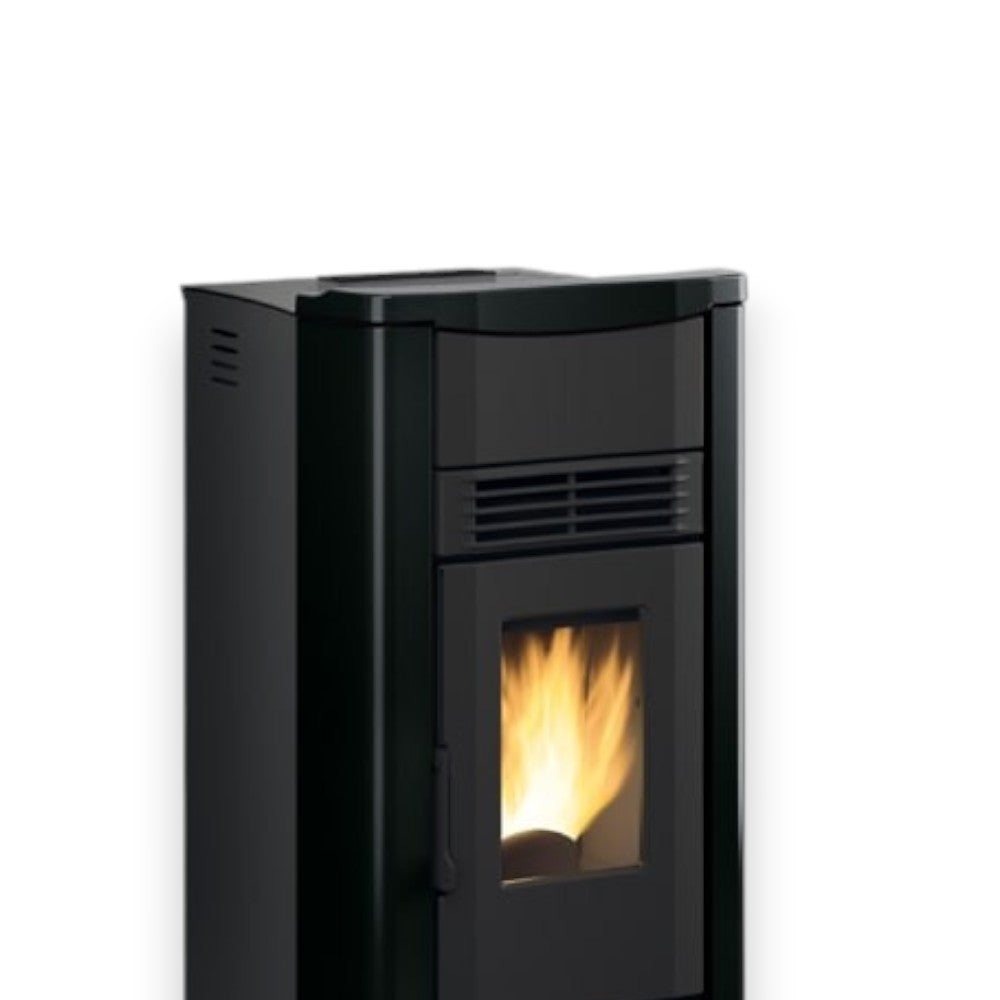Stufa a pellet 7 Kw in ghisa 50x51xH103 cm nera Giusy evo Nordica