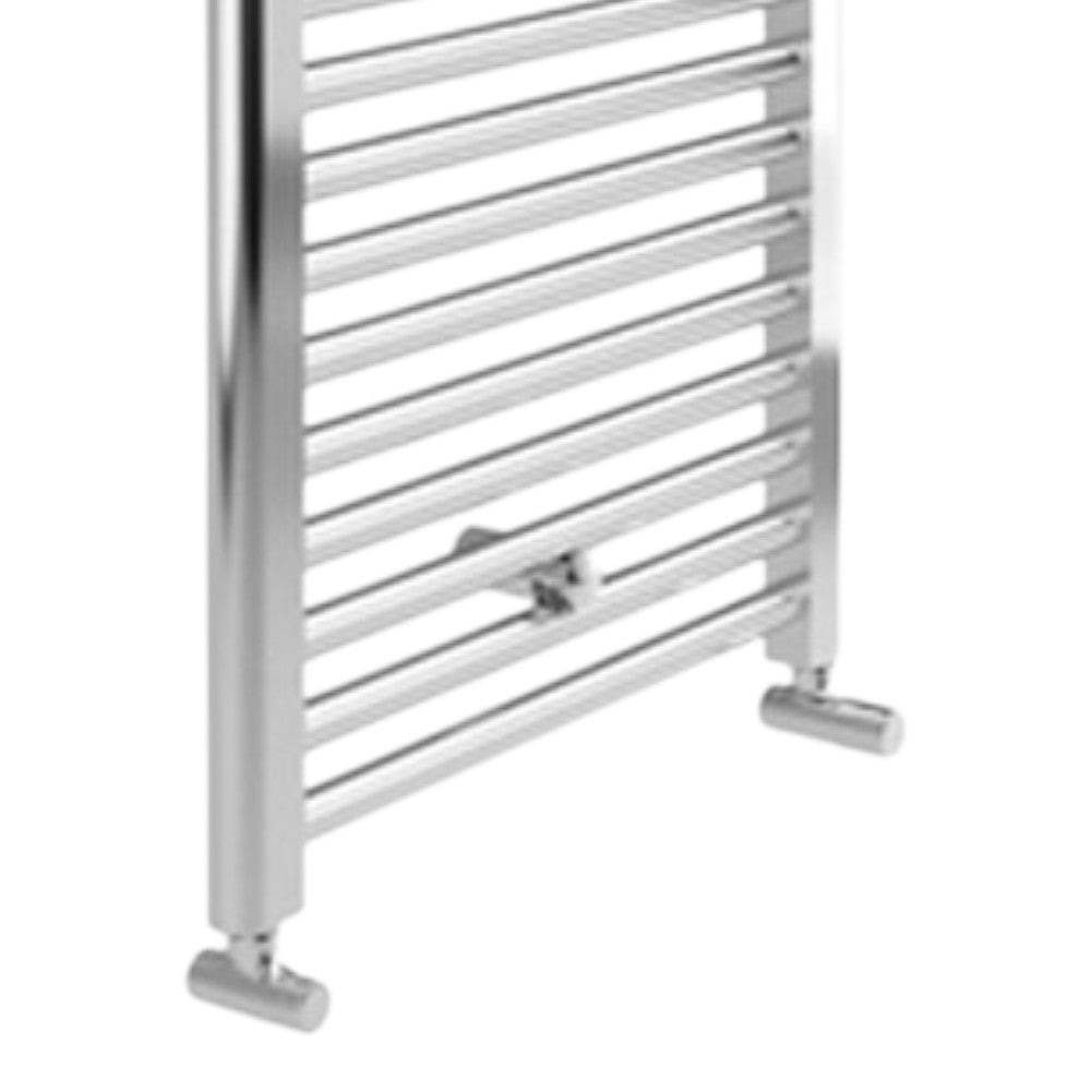 Termoarredo radiatore cromato diritto H142x45x40 cm con valvola di sfiato e attacchi