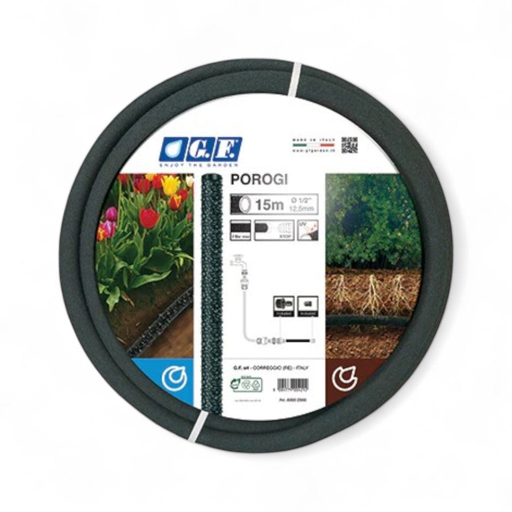 Tubo poroso 1/2" nero 15 mt per irrigazione